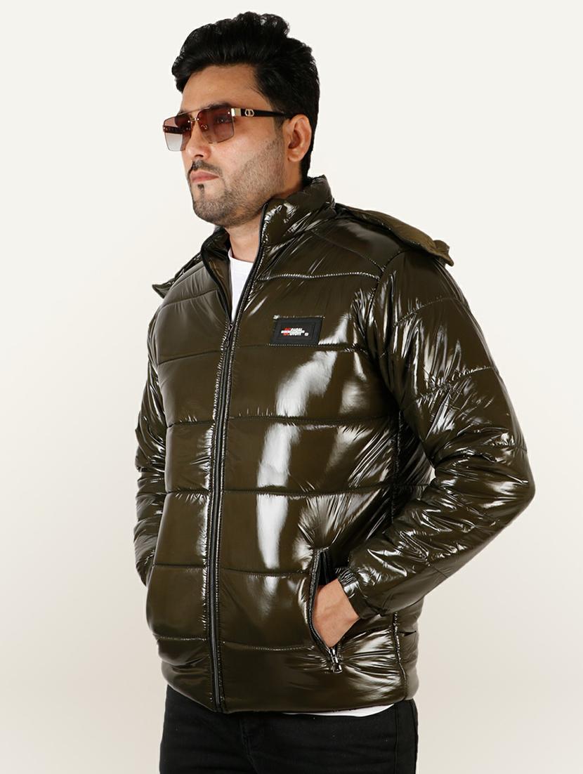men long sleeved solid quilted jacket - 20644951 - Standard Image - 1