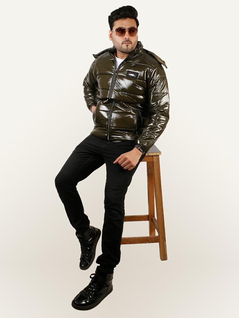 men long sleeved solid quilted jacket - 20644951 - Standard Image - 4