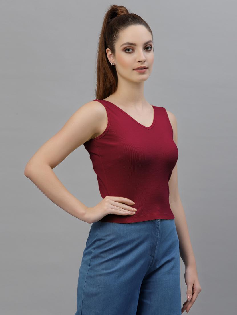 pack of 2 solid sleeveless crop top - 20645007 -  Standard Image - 1