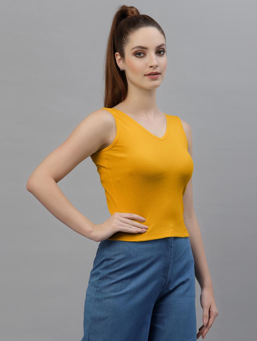 pack of 2 solid sleeveless crop top - 20645022 - Standard Image - 1