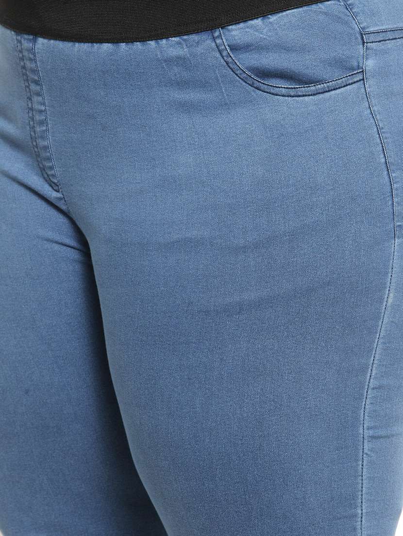 women cotton lycra plus size jegging - 20645083 -  Standard Image - 4