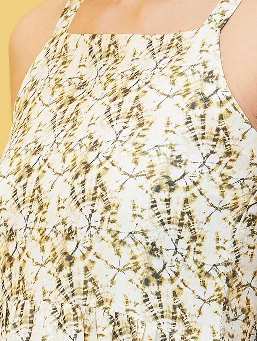 women shoulder strap tie & dye tiered dress - 20646080 -  Standard Image - 4