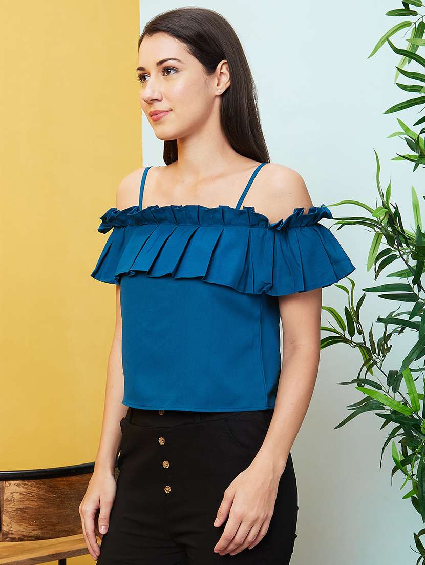 teal solid regular top - 20646117 -  Standard Image - 1