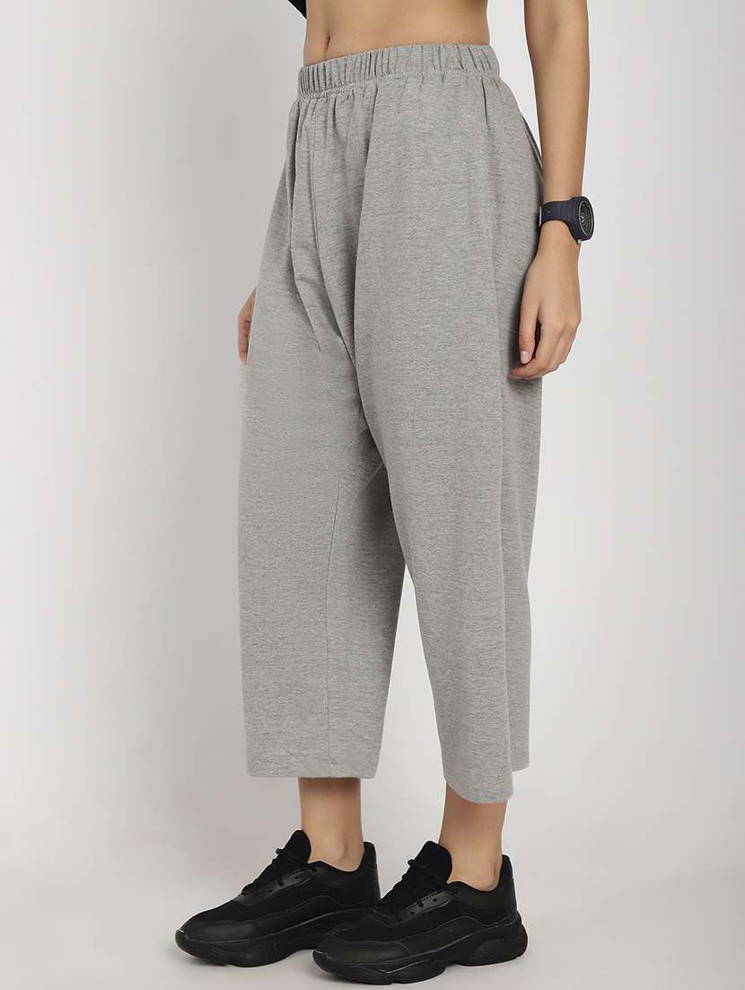 women solid flat front culottes - 20646189 -  Standard Image - 1