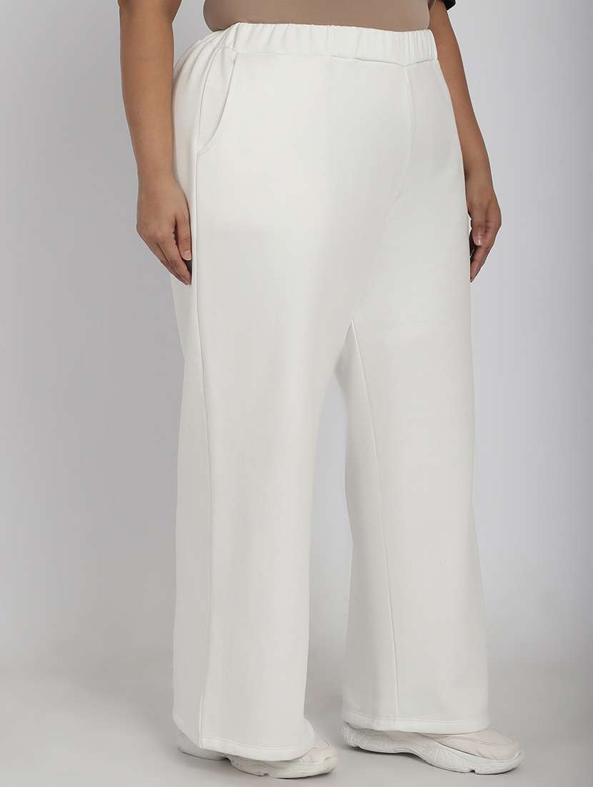 women solid flat front tailored trouser - 20646202 -  Standard Image - 1