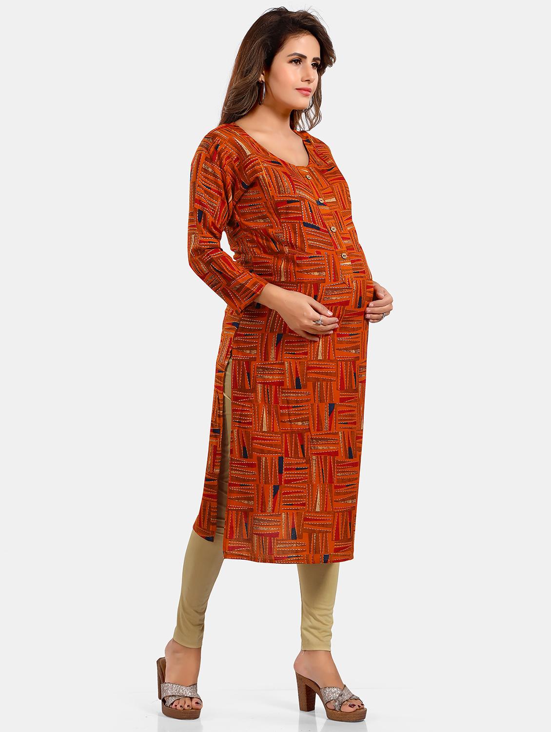 women printed maternity wear kurta - 20646221 - Standard Image - 1
