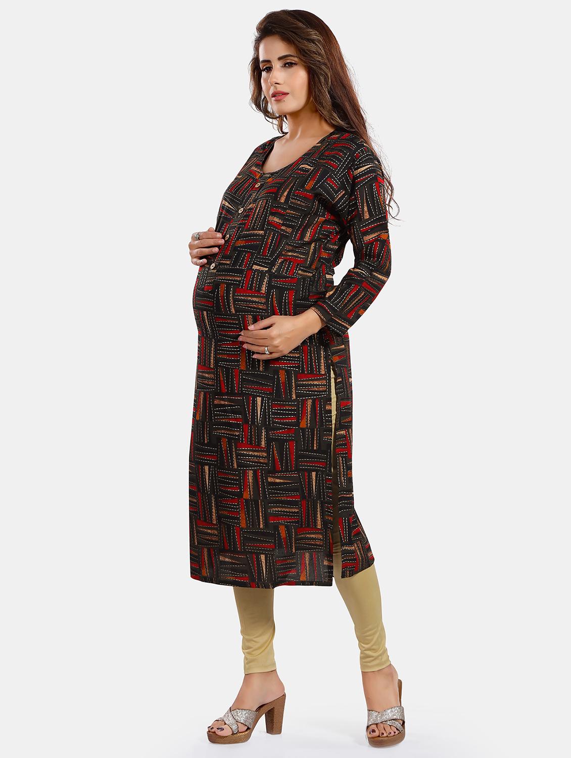 women printed maternity wear kurta - 20646222 -  Standard Image - 1