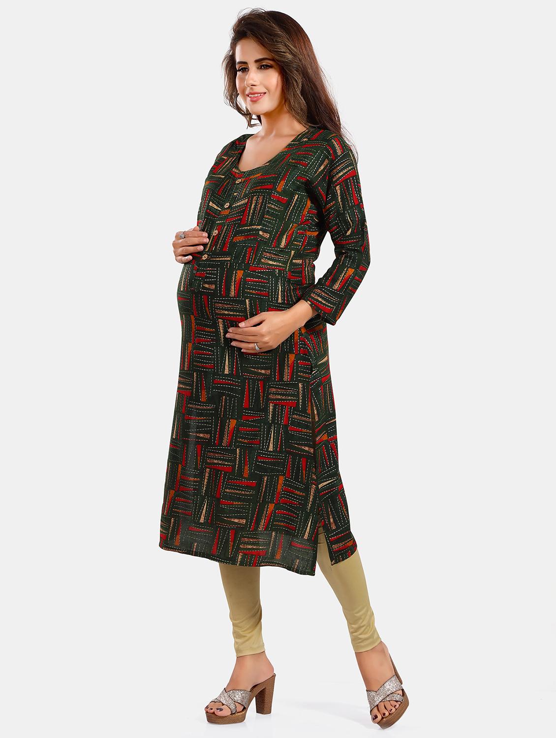 women printed maternity wear kurta - 20646224 -  Standard Image - 1