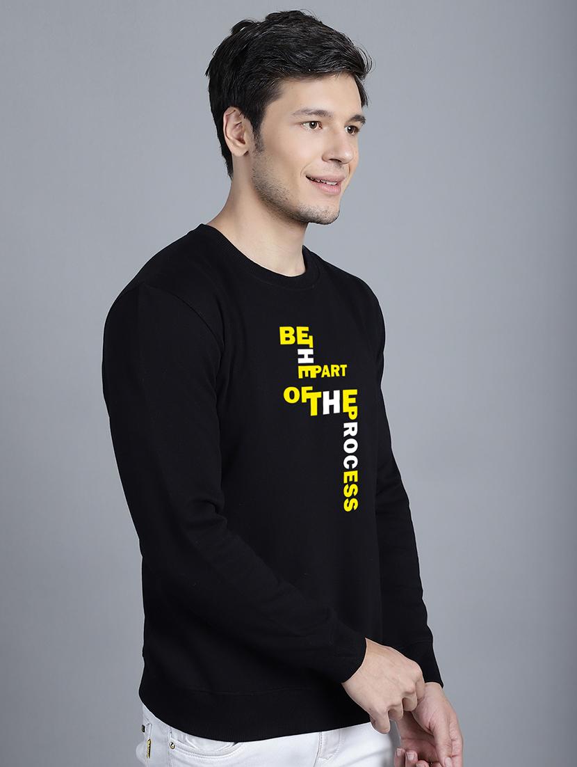men front print round neck sweatshirt - 20646438 - Standard Image - 1