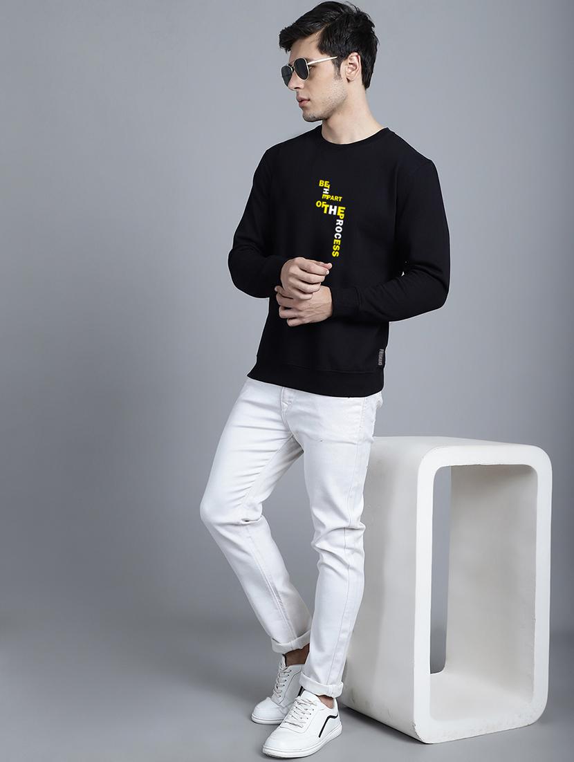 men front print round neck sweatshirt - 20646438 - Standard Image - 4