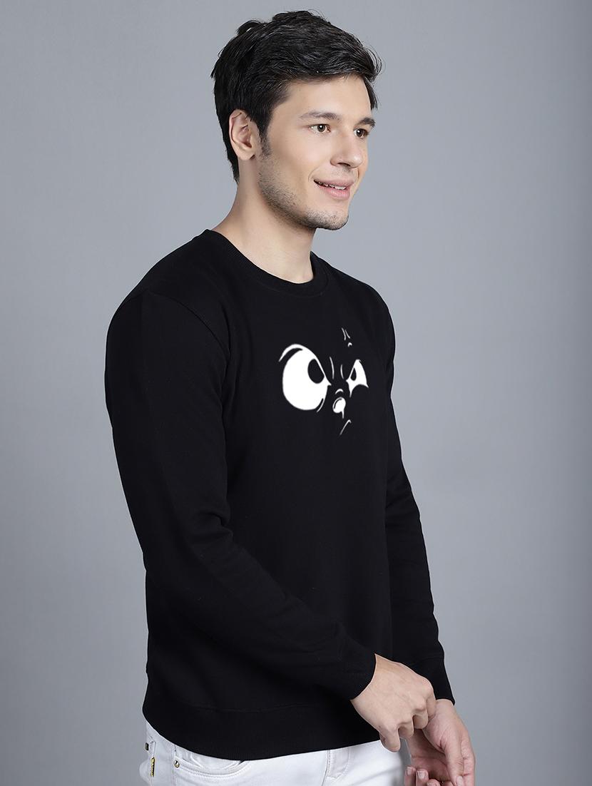 men chest print round neck sweatshirt - 20646452 - Standard Image - 1