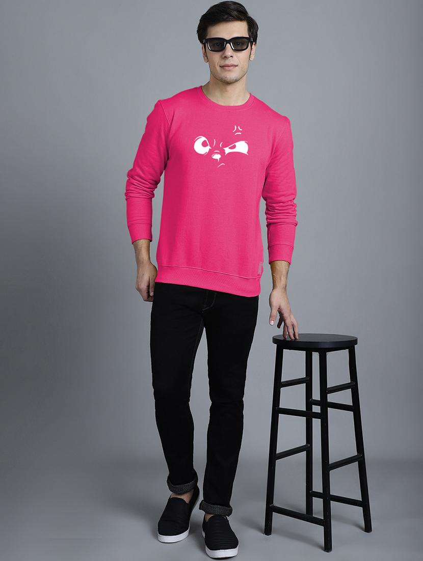 men chest print round neck sweatshirt - 20646453 - Standard Image - 4