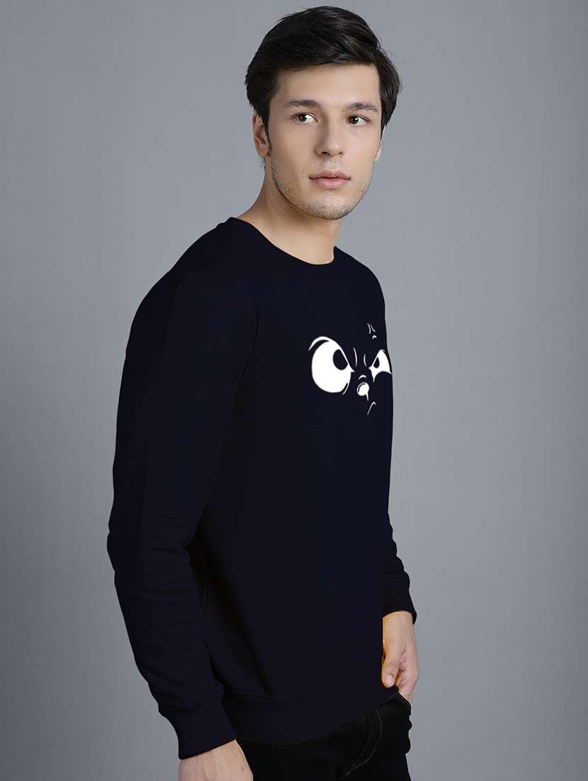 men chest print round neck sweatshirt - 20646456 -  Standard Image - 1