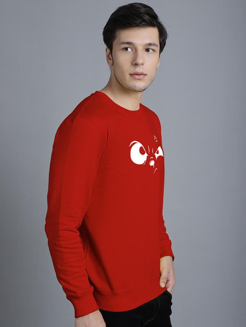 men chest print round neck sweatshirt - 20646459 - Standard Image - 1