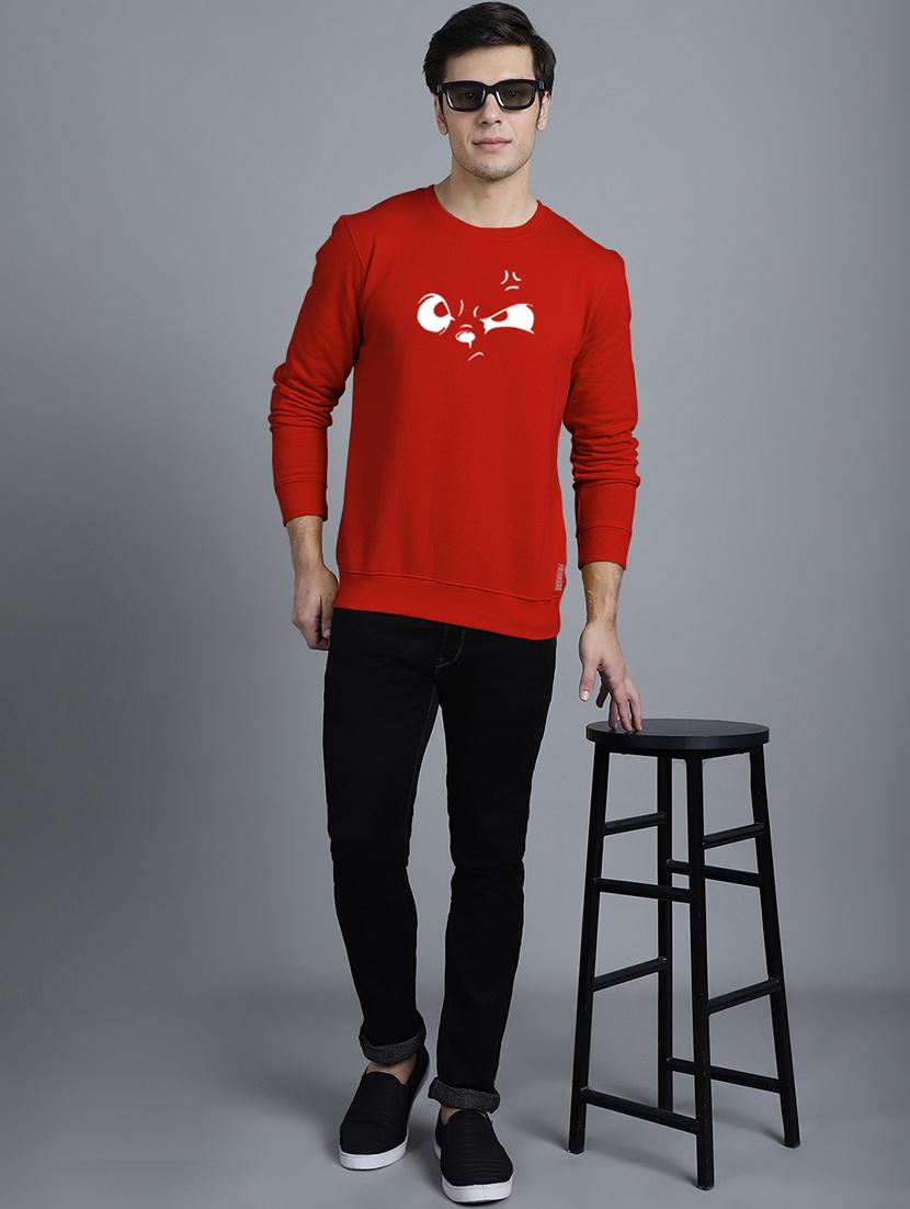 men chest print round neck sweatshirt - 20646459 - Standard Image - 4