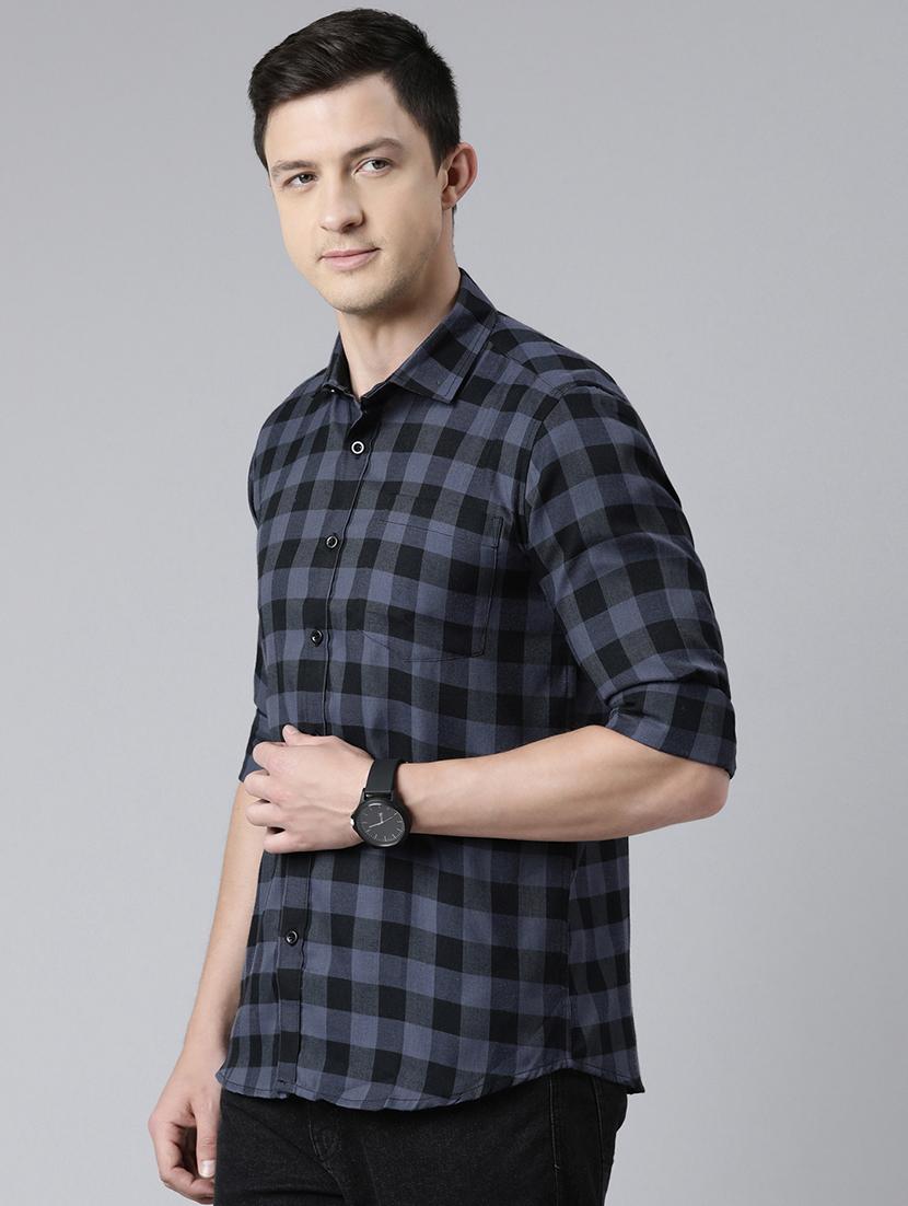 grey cotton casual shirt - 20649087 -  Standard Image - 1