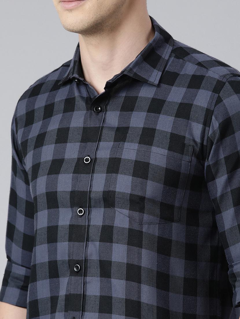grey cotton casual shirt - 20649087 - Standard Image - 4