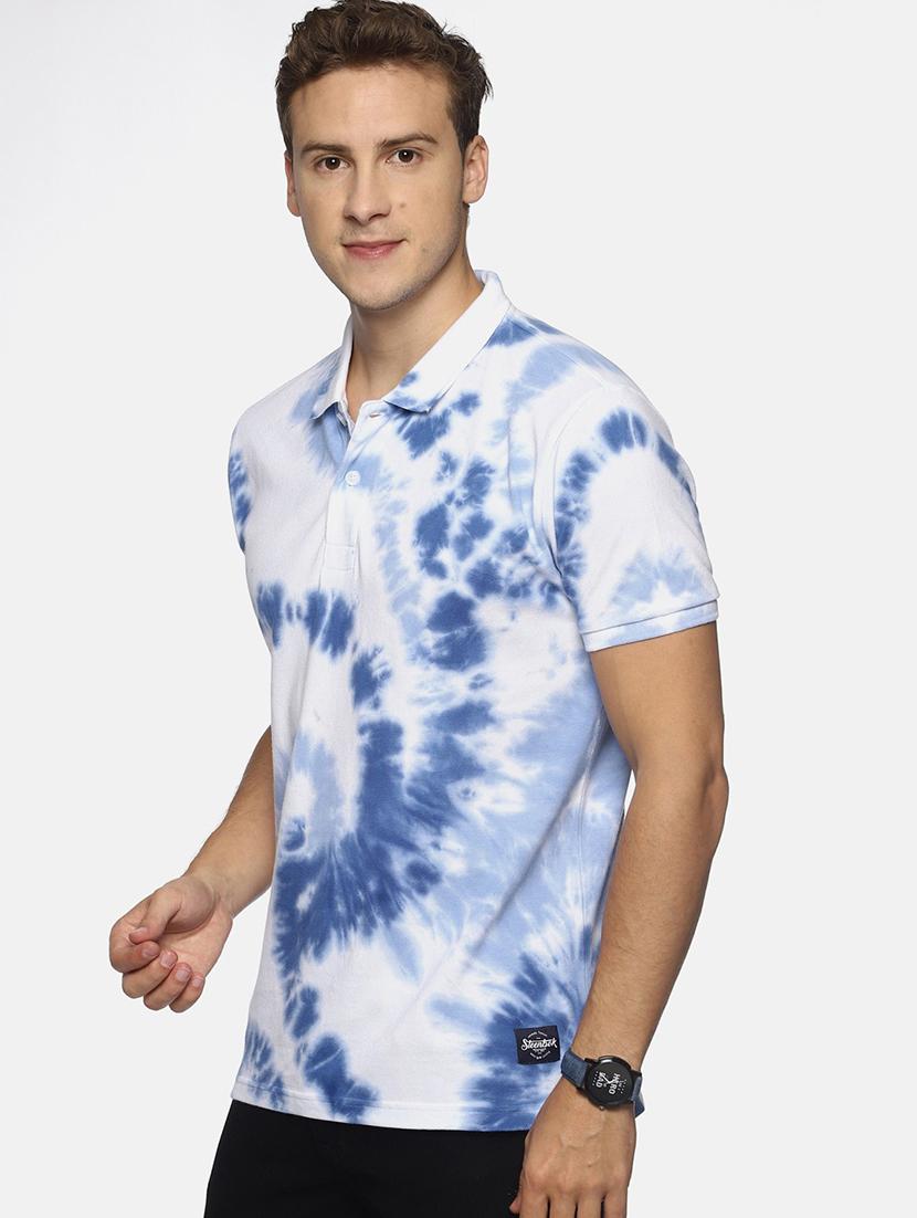 men polo neck tie & dye t-shirt - 20649424 -  Standard Image - 1
