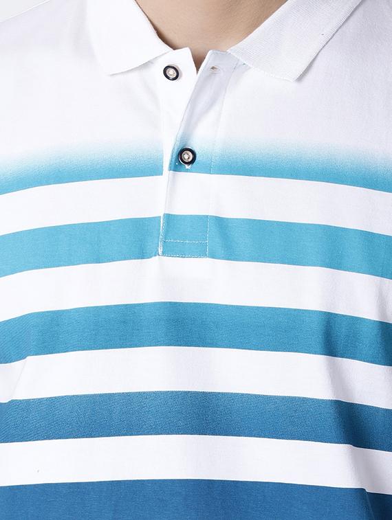men polo neck striped t-shirt - 20649435 - Standard Image - 4