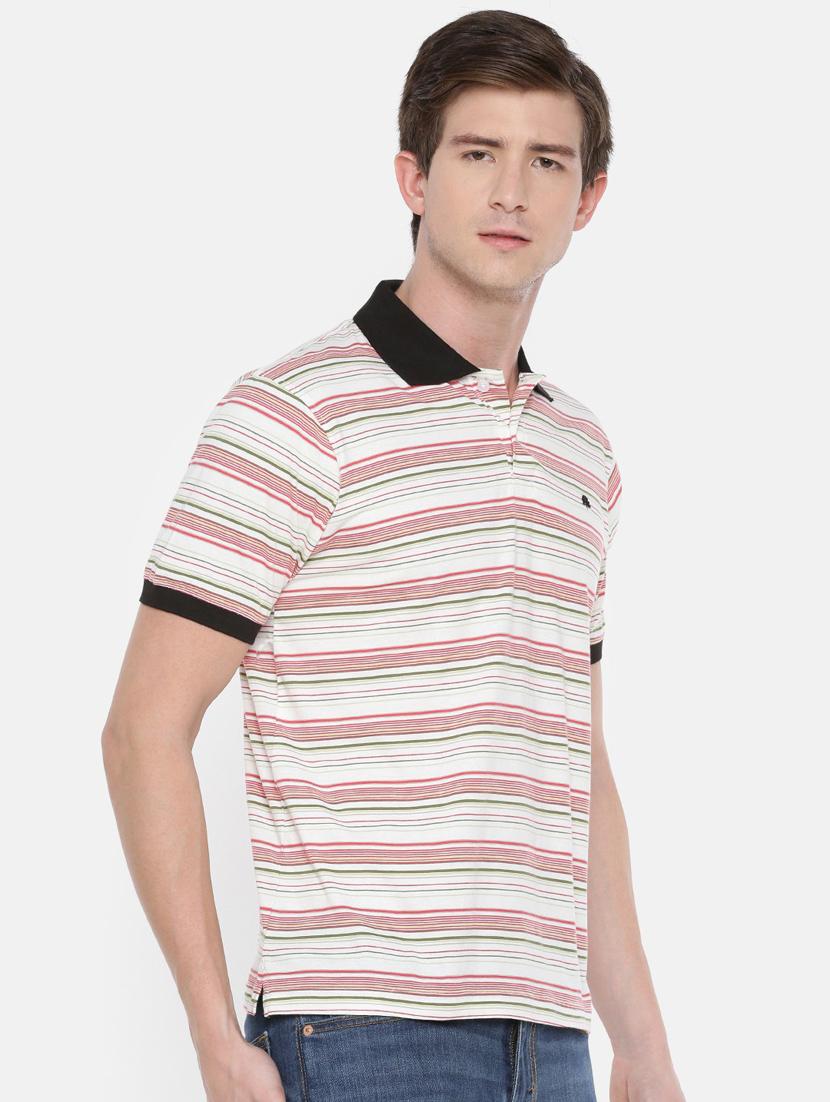 men polo neck striped t-shirt - 20649737 - Standard Image - 1