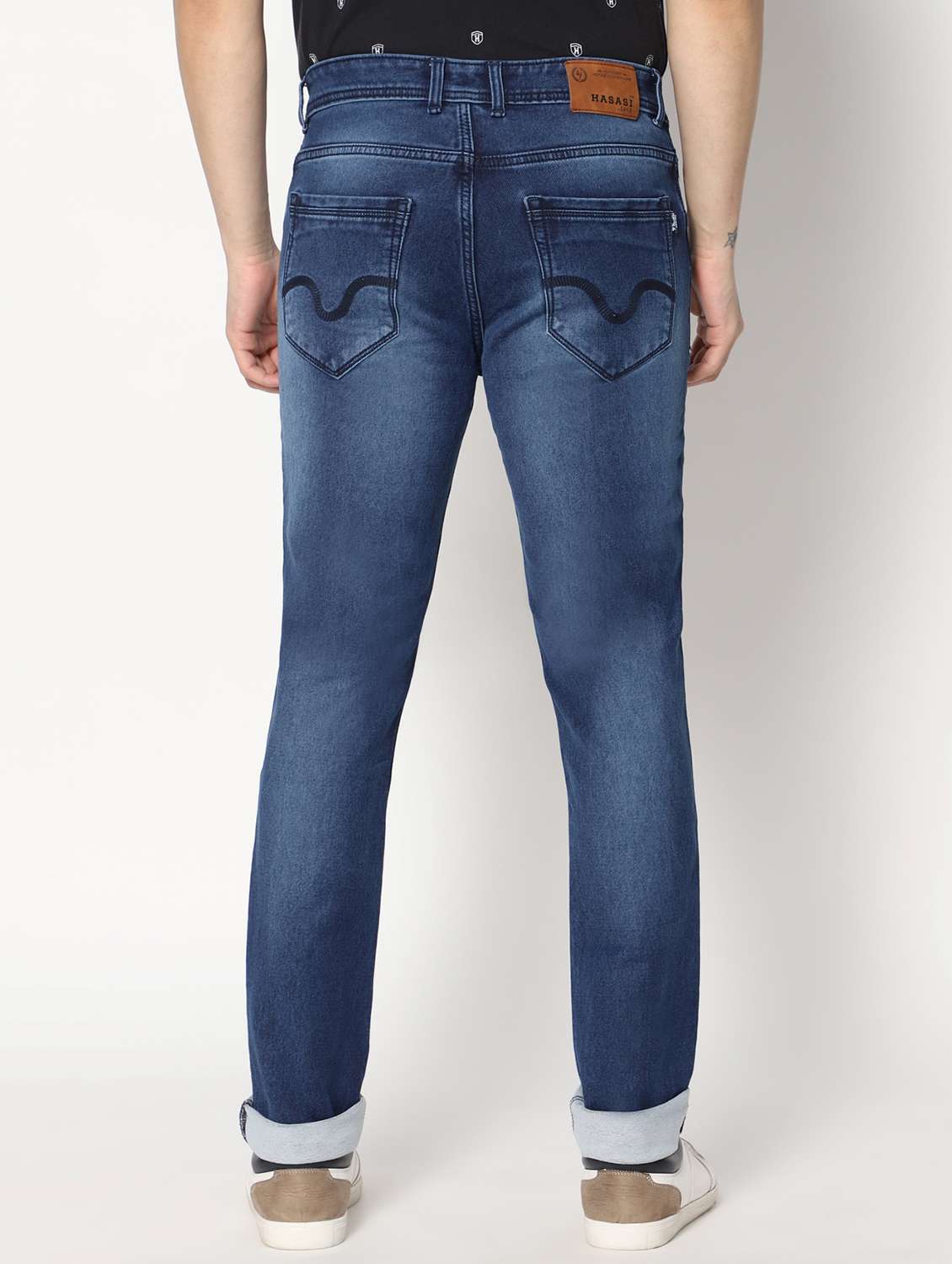 men mid rise denim washed jean - 20650213 -  Standard Image - 1