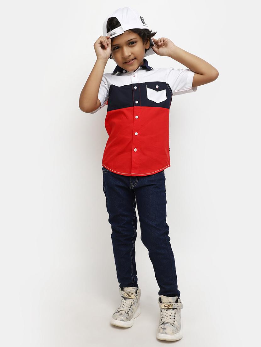 red cotton shirt - 20650900 -  Standard Image - 4