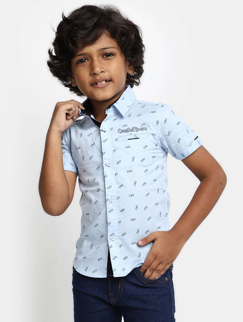 purist blue printed detailed casual shirt - 20651102 -  Standard Image - 1