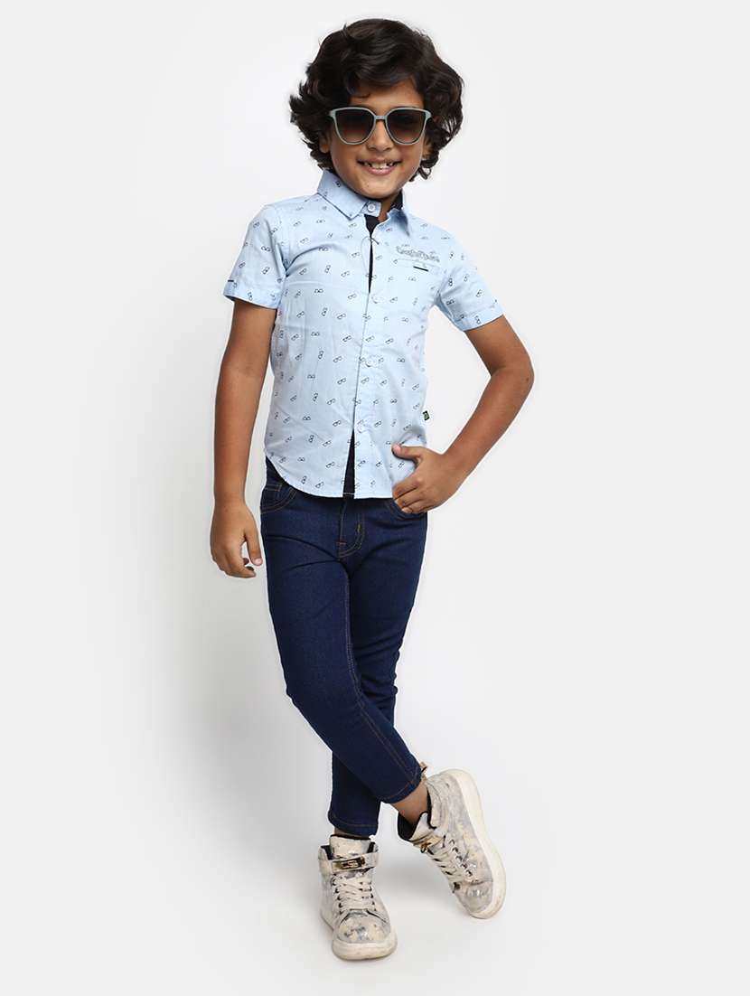 purist blue printed detailed casual shirt - 20651102 -  Standard Image - 4