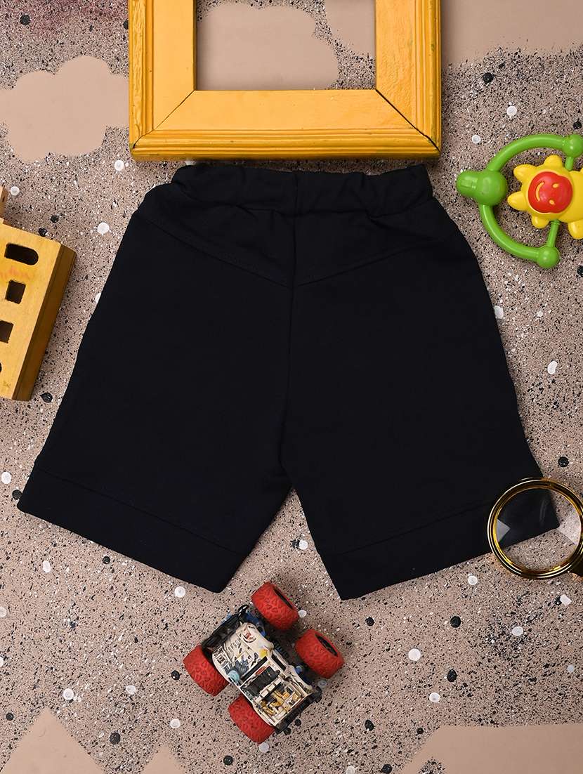 black cotton shorts  - 20652334 -  Standard Image - 1