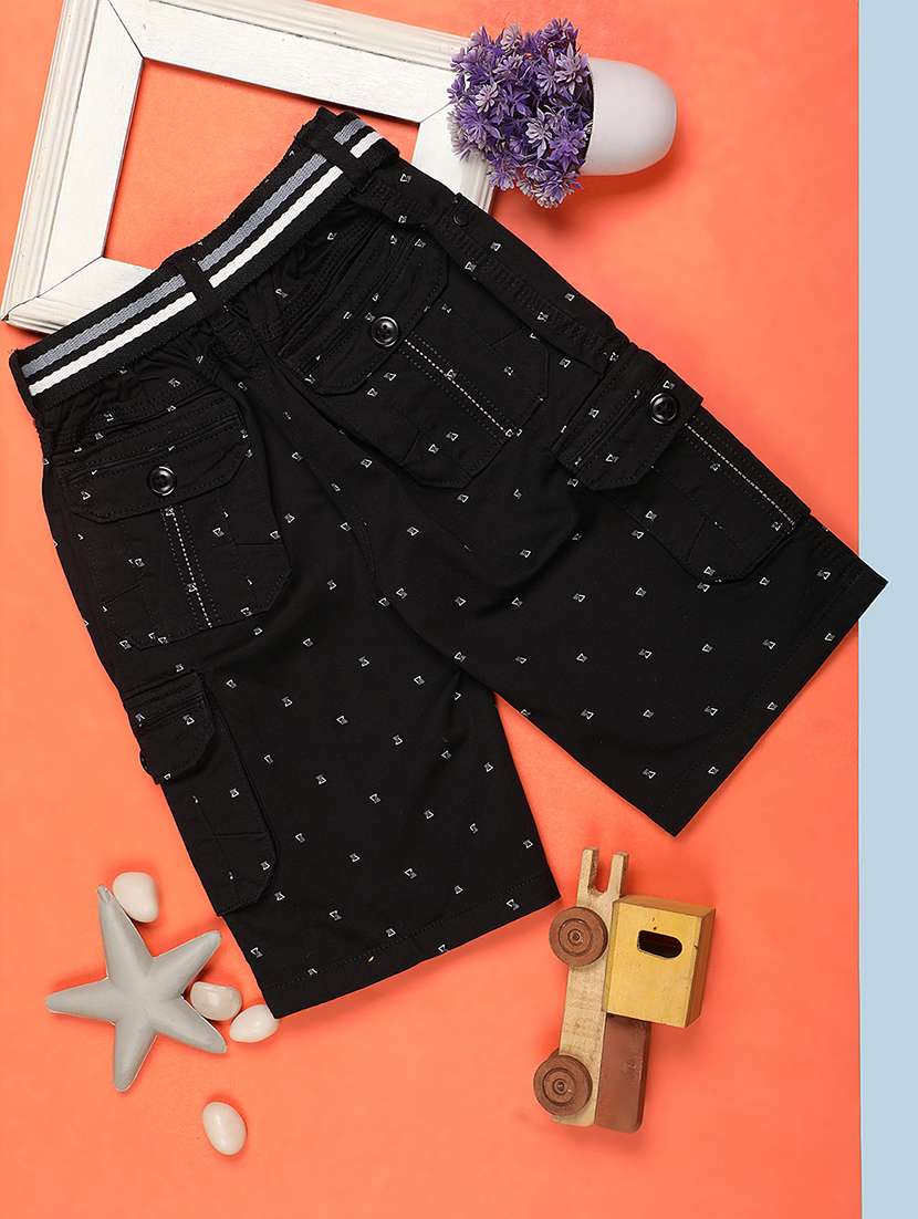 boys black cotton three fourth - 20652463 -  Standard Image - 1