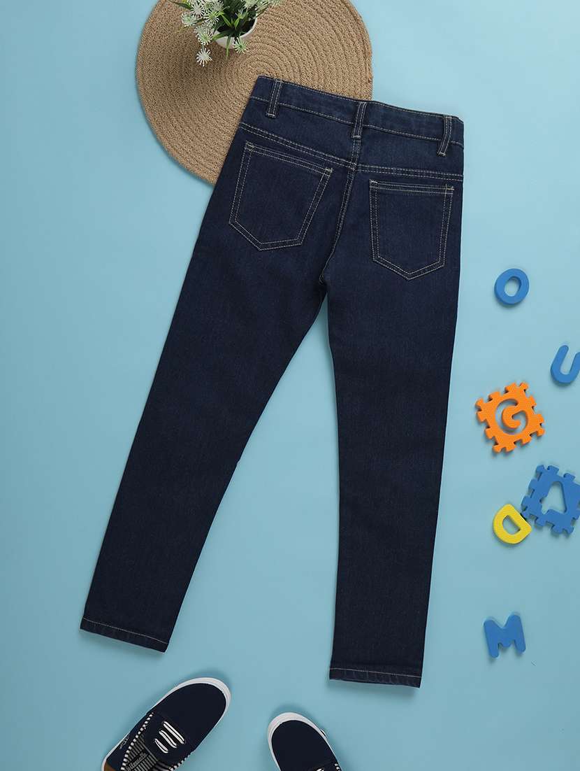 solid blue slim fit denim jeans - 20653021 -  Standard Image - 1