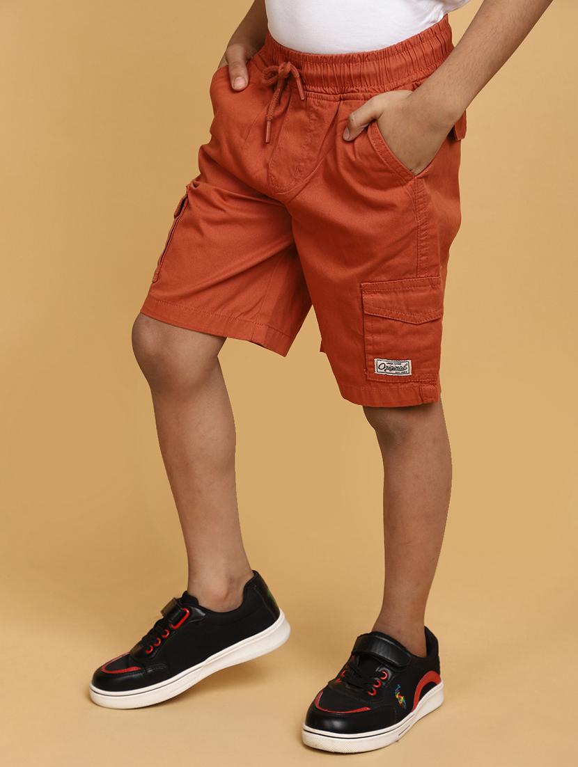 boys red solid shorts - 20653706 -  Standard Image - 1