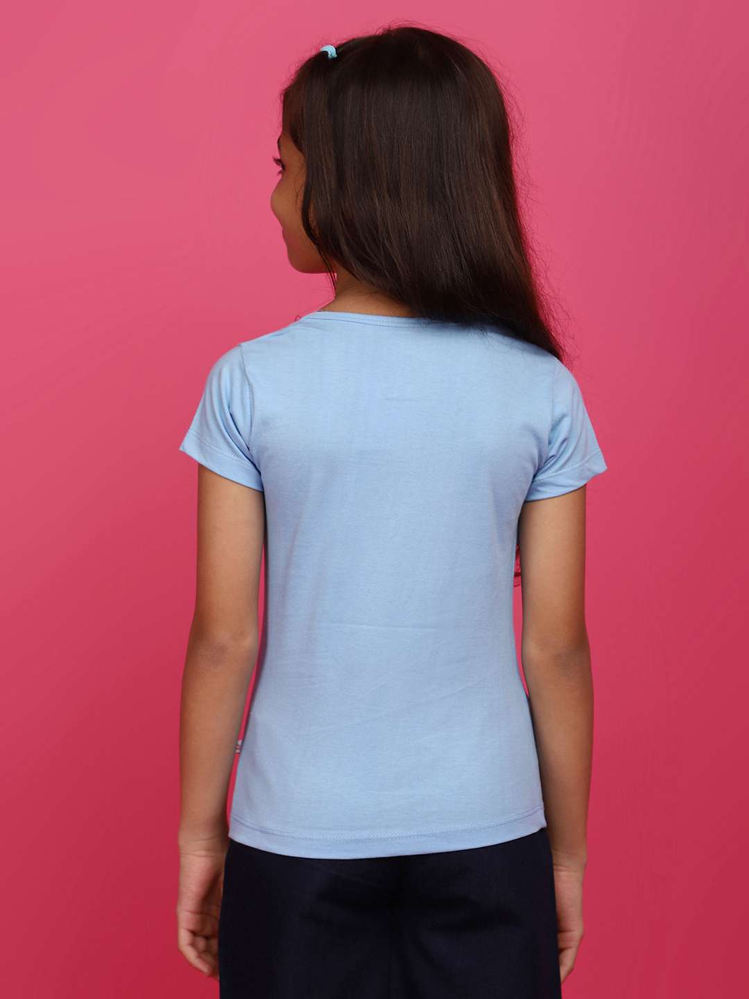 sky blue cotton tshirt - 20656706 -  Standard Image - 1