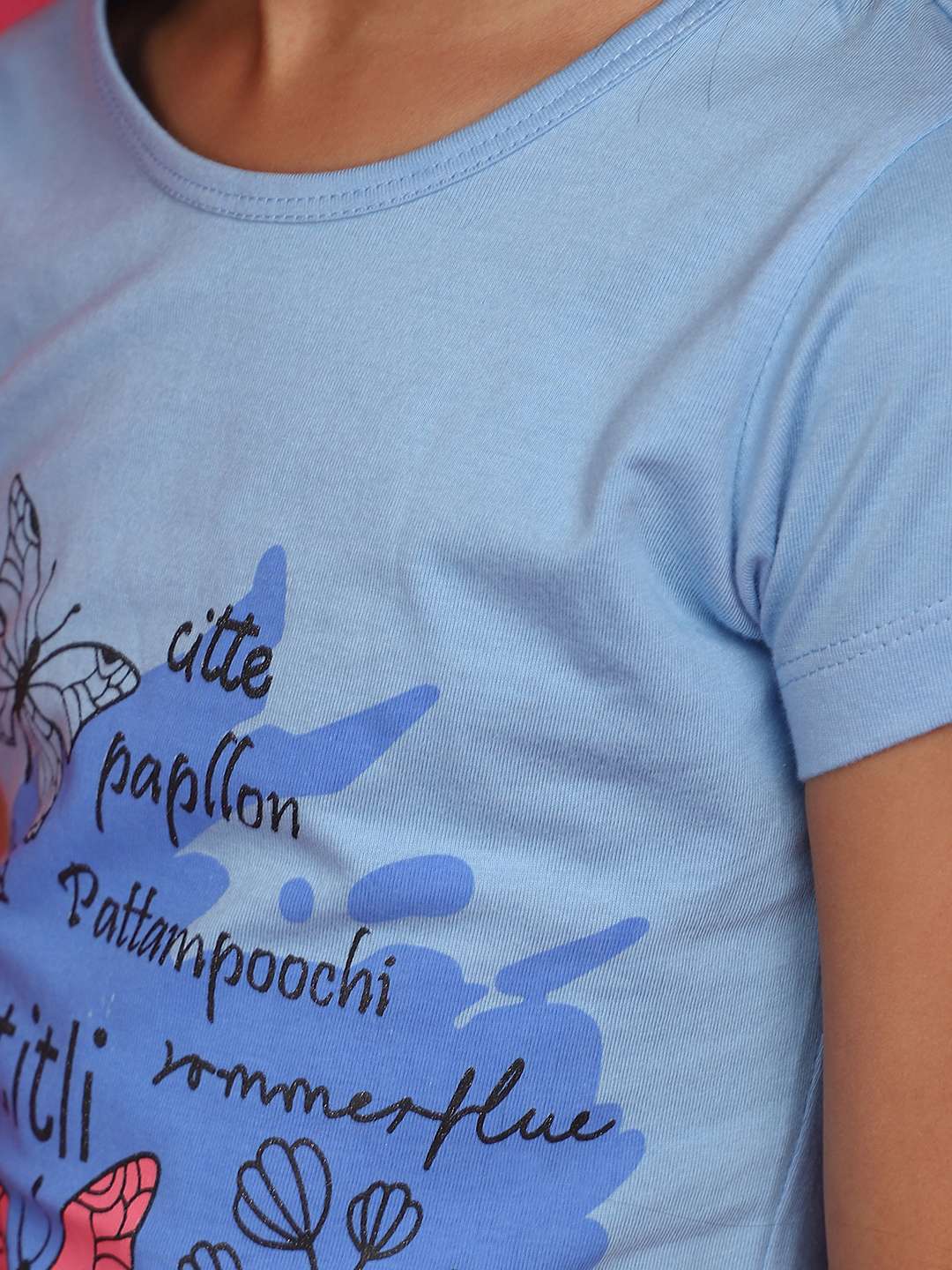 sky blue cotton tshirt - 20656706 -  Standard Image - 4