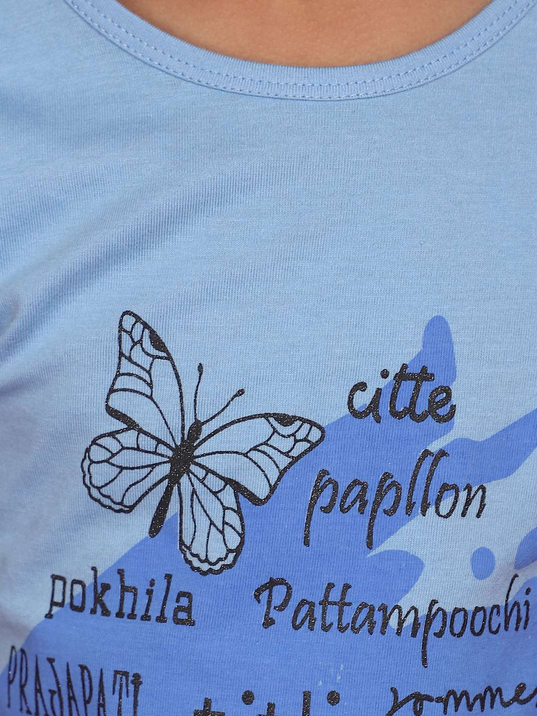 sky blue cotton tshirt - 20656706 -  Standard Image - 6