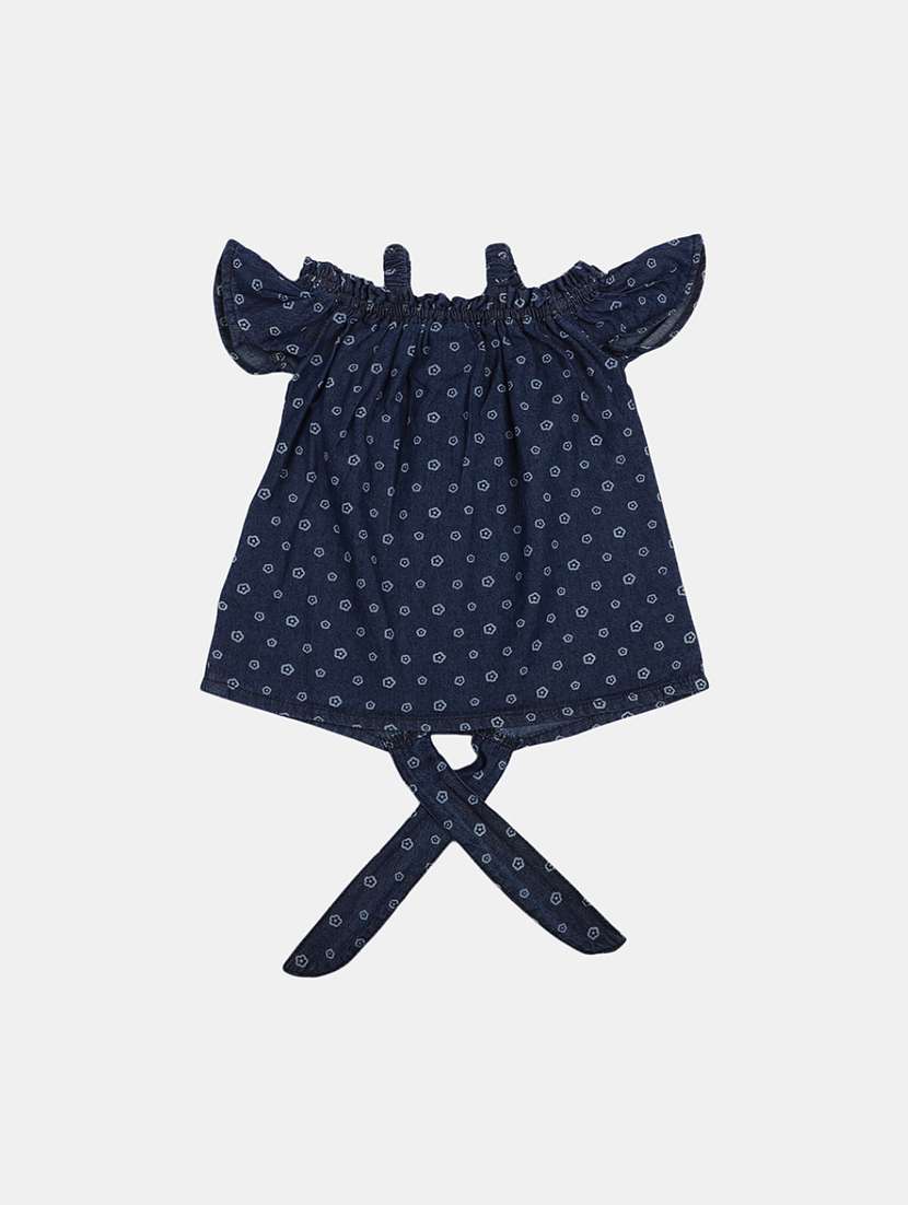 girls blue printed top - 20657043 -  Standard Image - 1