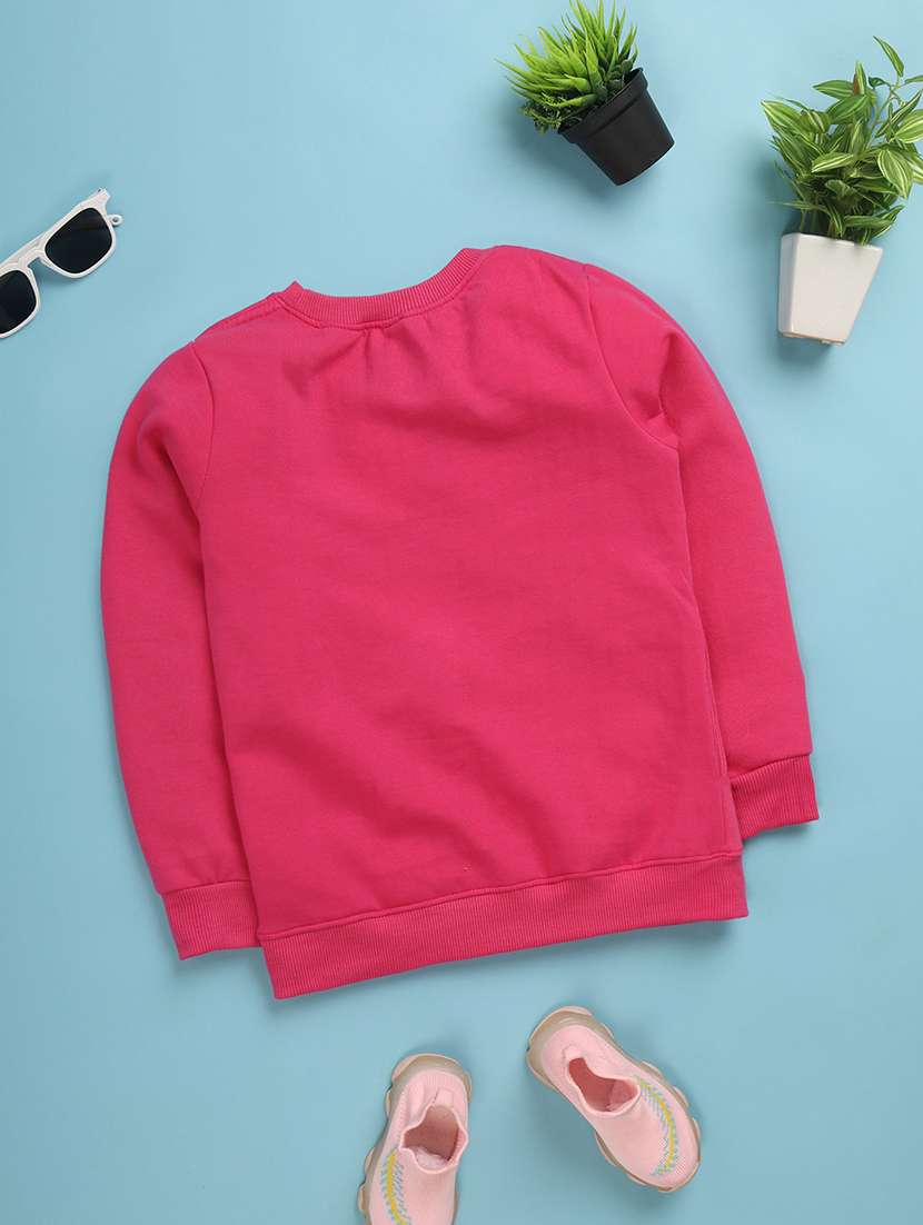 solid fuchsia pink detailed sweatshirt - 20657924 -  Standard Image - 1