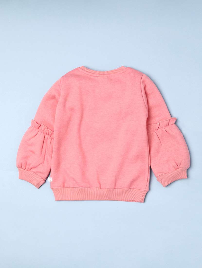 pink front print detailed sweatshirt - 20659003 -  Standard Image - 1