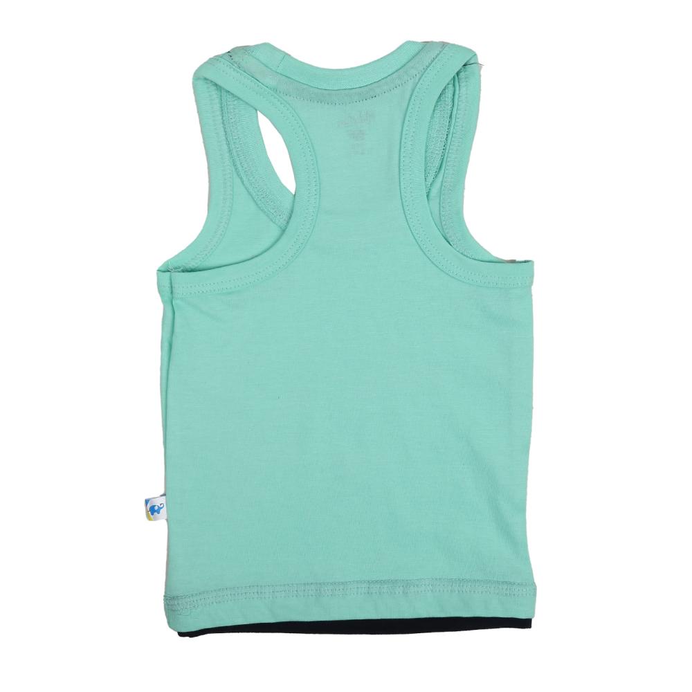green cotton single jersey vest - 20661704 - Standard Image - 1