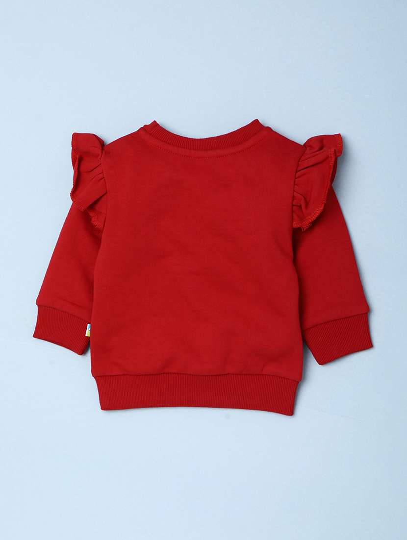 red round neck sweatshirts - 20663537 -  Standard Image - 1