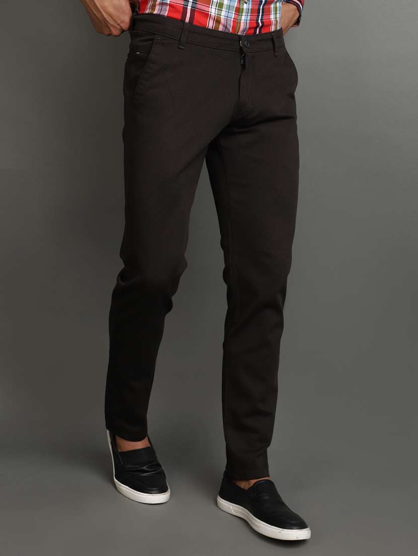 black cotton chinos casual trouser - 20664506 -  Standard Image - 1