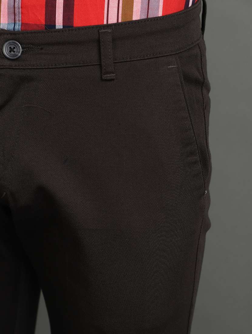 black cotton chinos casual trouser - 20664506 -  Standard Image - 4