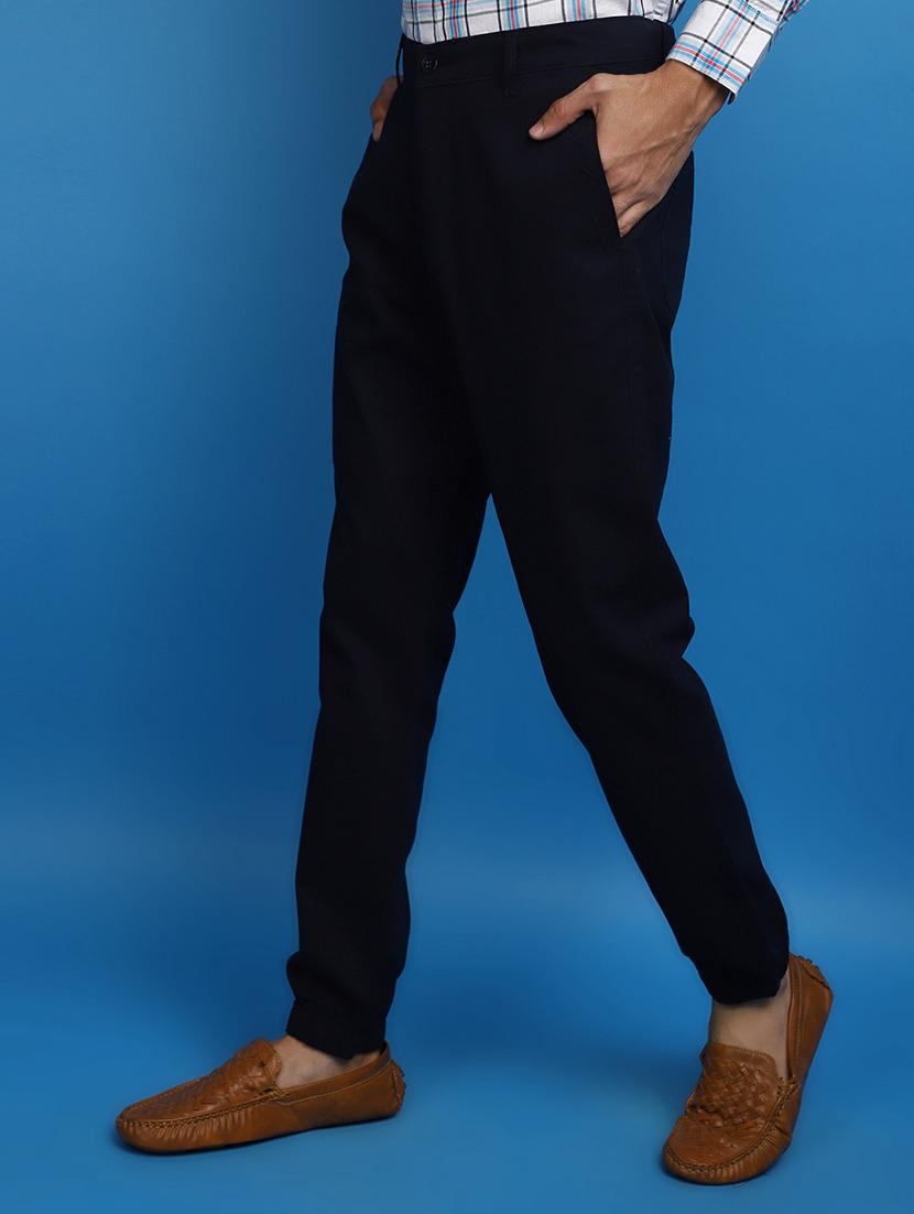 navy blue cotton chinos casual trouser - 20664510 -  Standard Image - 1