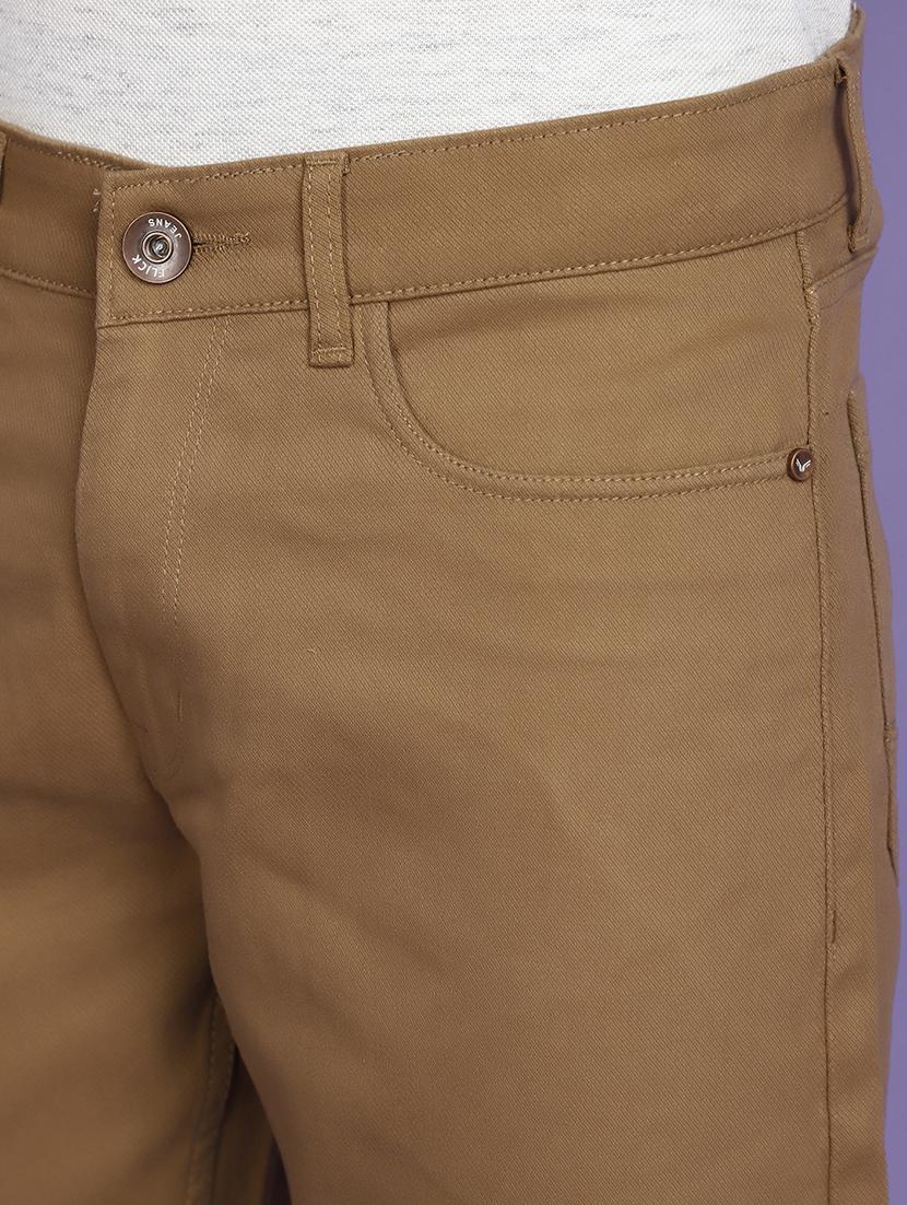 khaki cotton chinos casual trousers - 20664590 - Standard Image - 4