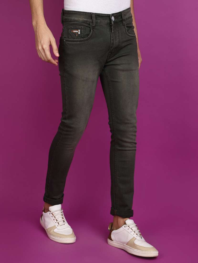men mid rise plain denim jeans - 20665776 -  Standard Image - 1