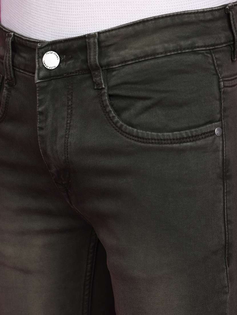 men mid rise plain denim jeans - 20665776 -  Standard Image - 4