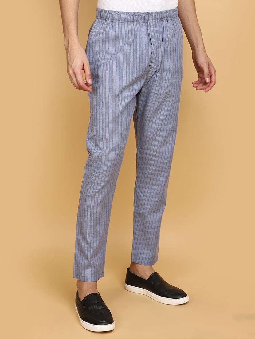 men mid rise striped pyjama - 20666834 -  Standard Image - 1