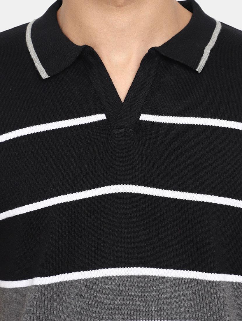 men polo neck striped t-shirt - 20669797 - Standard Image - 4