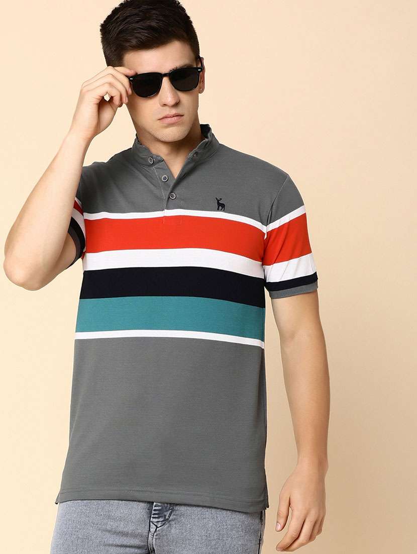 men short sleeved striped t-shirt