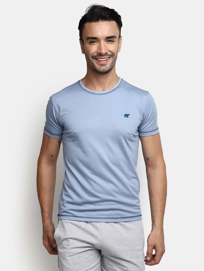 men solids short sleeves t-shirt